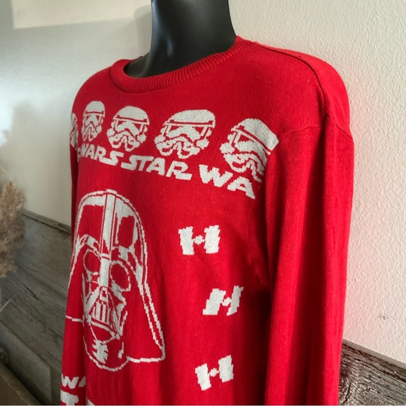 Star Wars Darth Vader Stormtroopers Ugly Christmas Sweater Sz Large Unisex (F1) - Picture 2 of 6